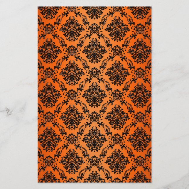 Barock Orange Gothic Viktorianisch Scapebook Sheet (Vorderseite)