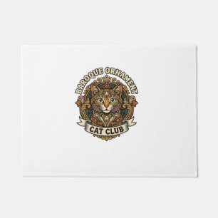 Barock-Ornament Katze Katzenliebhaber-Geschenk - B Fußmatte