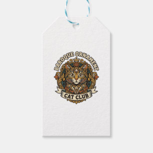 Barock-Ornament Katze Katzenliebhaber-Geschenk - B Geschenkanhänger