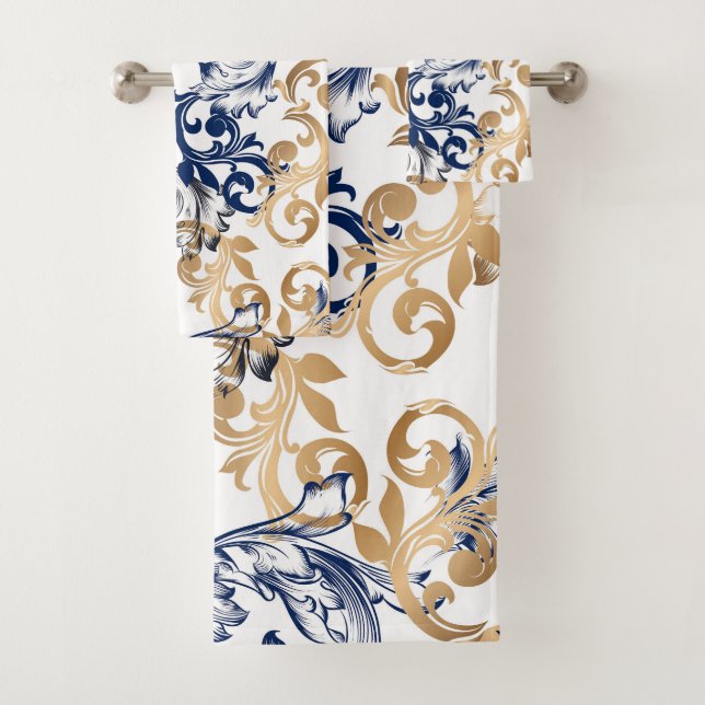 Barock-Retro-Klassiker-Muster  Badhandtuch Set (Insitu)