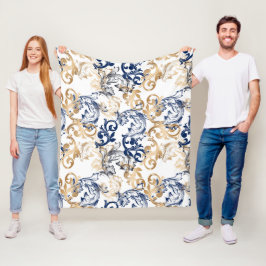 Barock-Retro-Klassiker-Muster  Fleecedecke