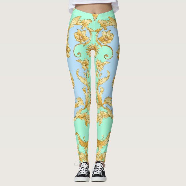 Barock Rokoko Renaissance Elegante Leggings (Vorderseite)