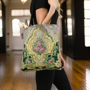 Barock Rokoko Stilvoll Rosenbraun Gold Stadt Tragetaschen Mit Langen Trägern