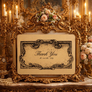 Barock-Rokokostil-Kartusche Dankeskarte