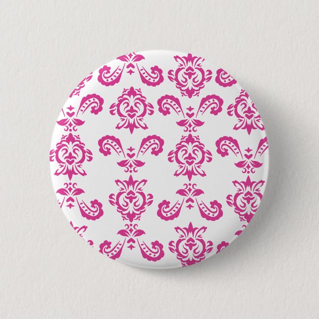 Barock-Rosa-Knopf Button (Vorderseite)