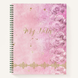 Barock, Rose, Grunge, Damask - Notebook Notizbuch