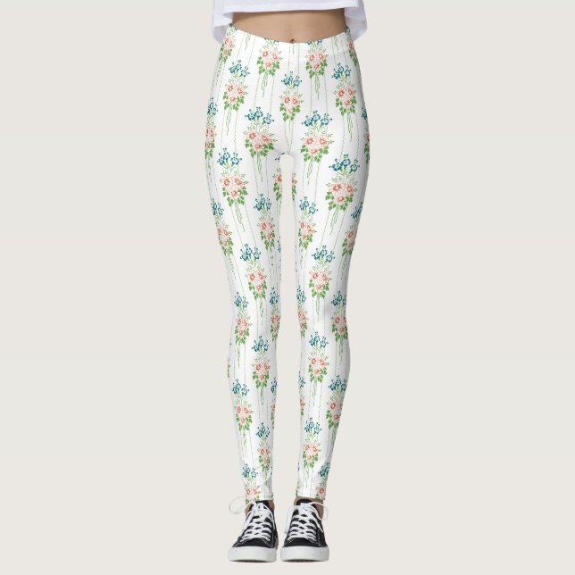 Barock-Tapete-Blume Leggings (Vorderseite)