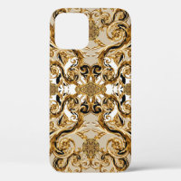 Barock trifft Leopard: Goldener Hintergrund