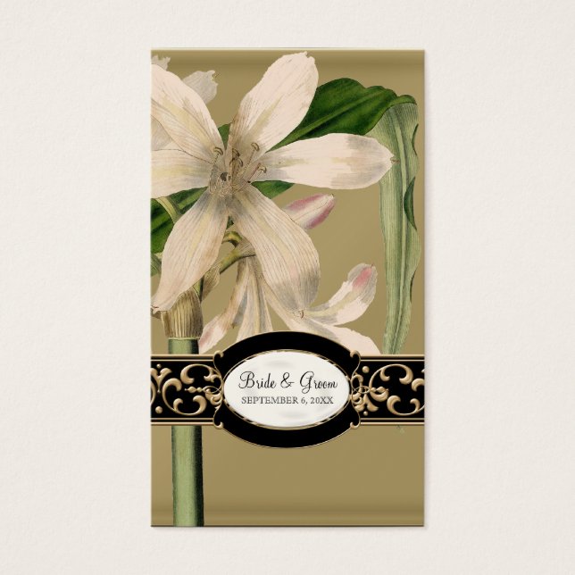 Barock Vintag Lily Formal Gastgeschenk Hochzeit Ge (Vorderseite)