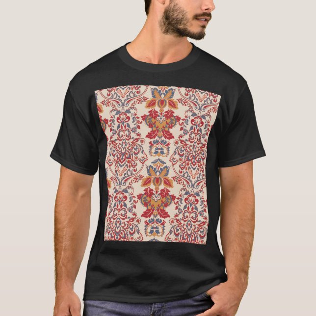 Barock-Vintage Tapete T-Shirt (Vorderseite)
