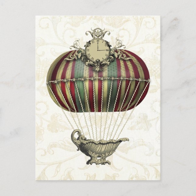 Barockballon mit Uhr Postkarte (Vorderseite)
