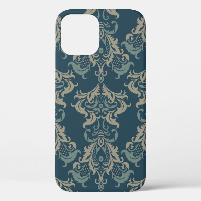 Barockblumenmuster. Klassischer Blumenschmuck. v Case-Mate iPhone Hülle (Rückseite)
