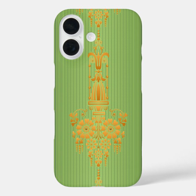 Barockblumenmuster mit Rand V2020 Case-Mate iPhone Hülle (Rückseite)