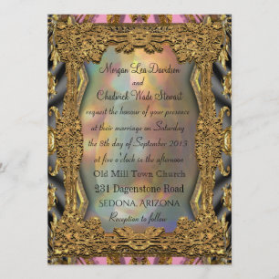 Barocke Barnetcue formale Hochzeits-Einladung Einladung