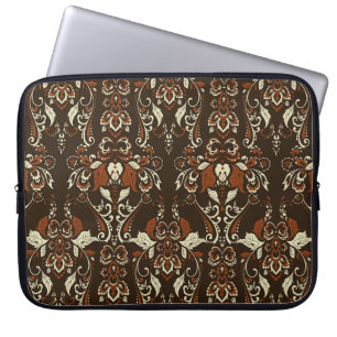 Barocke Blumen: Klassische Vintage Tapete Laptopschutzhülle