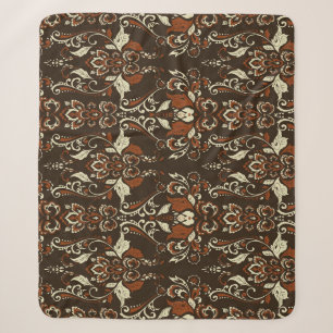 Barocke Blumen: Klassische Vintage Tapete Sherpadecke