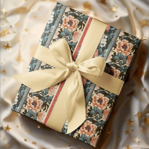 Barocke Blütenpracht Antike Tapete Floral Geschenkpapier