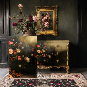 Barocke dunkle, melancholische, vintage romantisch seidenpapier