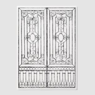 Barocke Eisentor-Vintage-Illustration Hochzeit