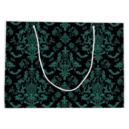 Barocke Fledermaus-Blumen-Geschenktasche | Gothic Große Geschenktüte