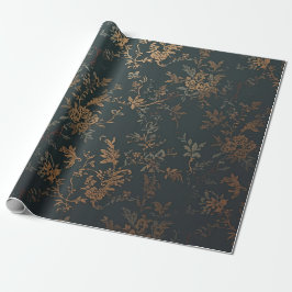 Barocke Gold-Geschenkverpackung | Floral  Geschenkpapier
