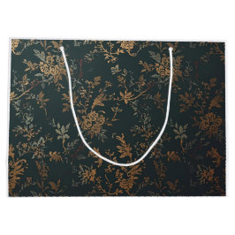 Barocke goldene Blumen-Geschenktasche – Gotik vikt Große Geschenktüte