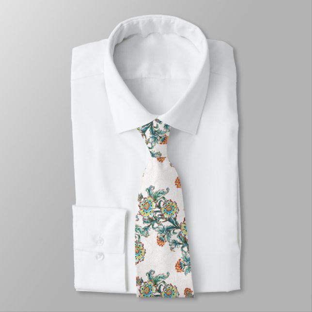 Barocke goldene Blumen Hochzeit  Krawatte (Gebunden)