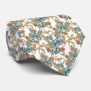 Barocke goldene Blumenhochzeit Krawatte
