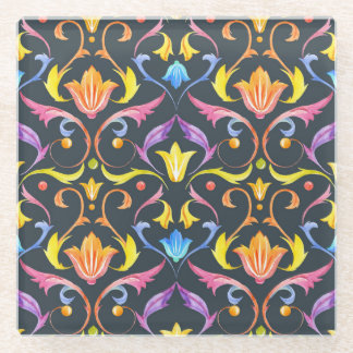 Barocke Helligkeit: Farbenfroher Vintager Charme. Glasuntersetzer