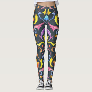 Barocke Helligkeit: Farbenfroher Vintager Charme. Leggings