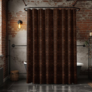 Barocke Imitate Lederleder Muster Duschvorhang