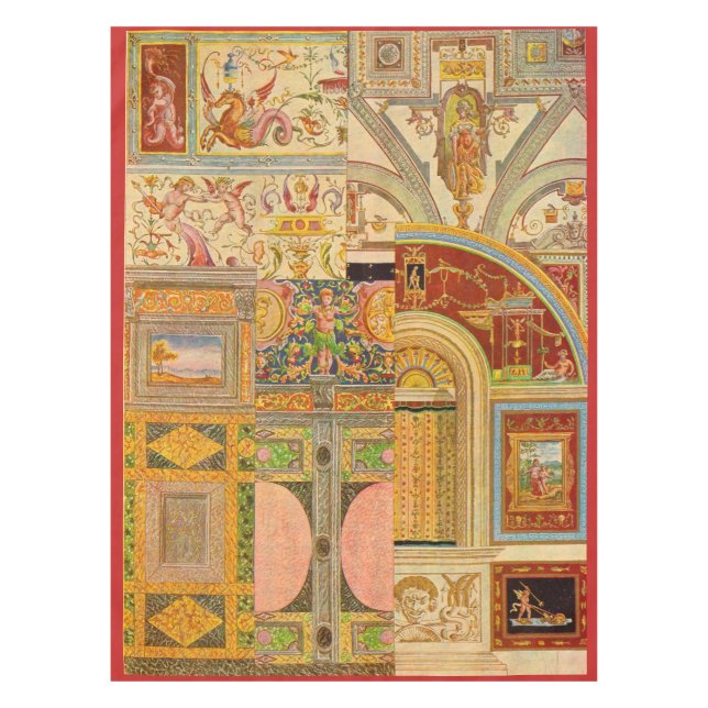 barocke italienische Motivcollage Tischdecke (Vorderseite)