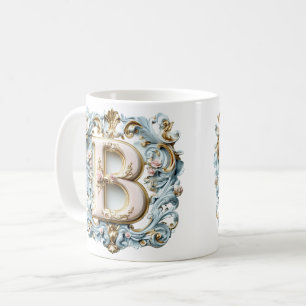 Barocke Monogramm-B-Tasse für eine Kaffeeprinzessi Kaffeetasse