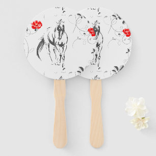 Barocke Pferdehandfans Fächer