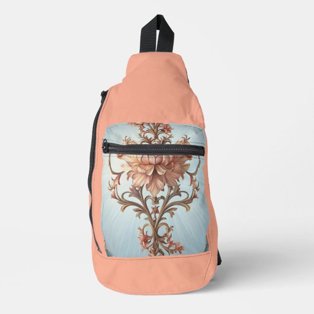 Barocke Rose  Crossbody Bag (Vorderseite)