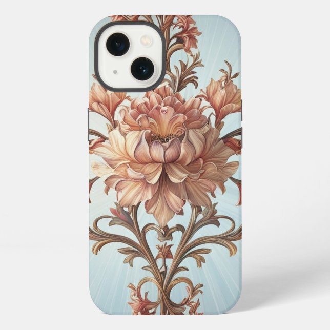 Barocke Rose iPhone Hülle (Rückseite)