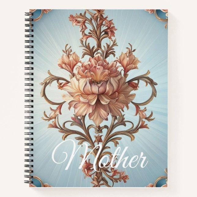 Barocke Rose  Notizbuch (Vorderseite)