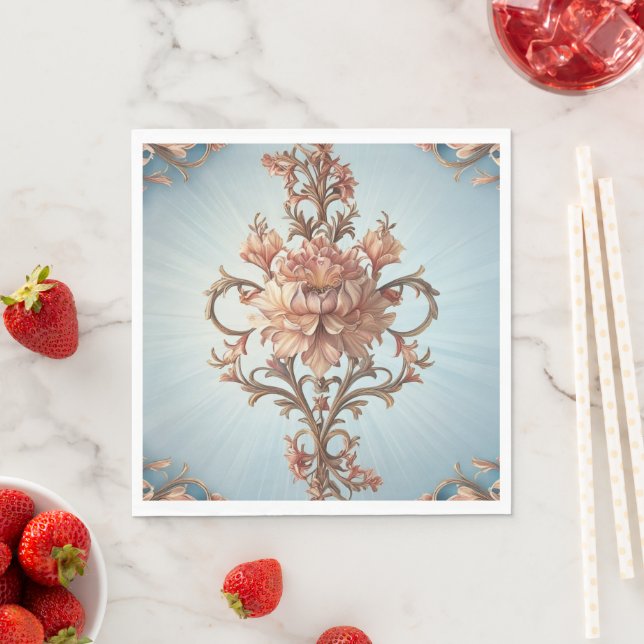 Barocke Rose Papier Serviette  (Beispiel)