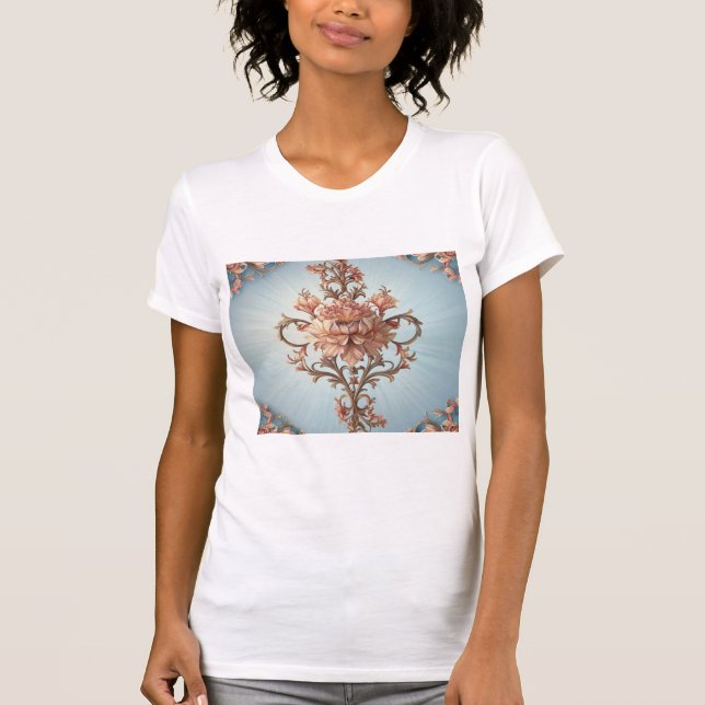Barocke Rose T-Shirt (Vorderseite)