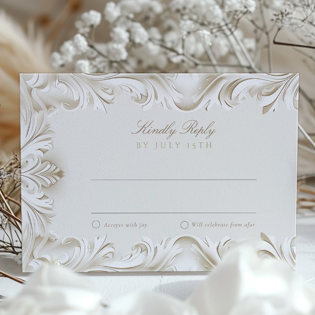 Barocke RSVP-Karte für Hochzeiten Einladung (Von Creator hochgeladen)