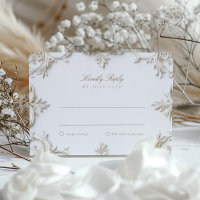 Barocke RSVP-Karte für Hochzeiten