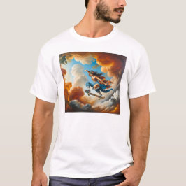 Barocke Träume auf einem Skateboard T-Shirt