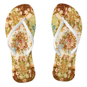 Barocke viktorianische Blumenrose französischer Te Flip Flops