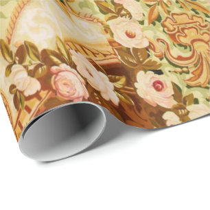 Barocke viktorianische florale Rosen-französische Geschenkpapier
