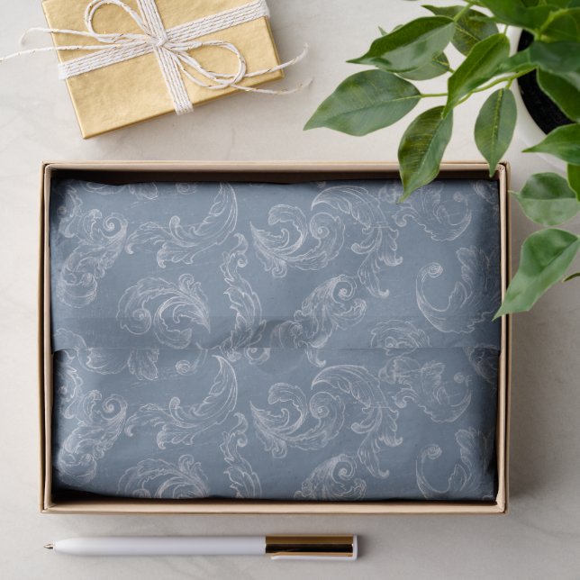 Barocke Vintage-Damask-Hochzeit Seidenpapier (Geschenk)