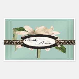 Barocke Vintage-Lilien-Gold-Formal-Favor-Box-Aufkl Rechteckiger Aufkleber