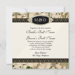 Barocke Vintage Lily Gold Festival - Martha Argeri Einladung