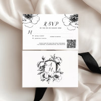 Barocke Vintage-Wappenkranz-Monogramm-QR-Code-Hoch