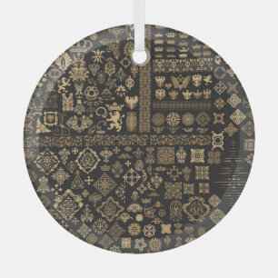 Barockelemente: Mega-Set-Muster. Ornament Aus Glas
