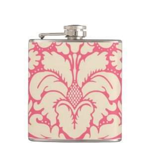 Barocker Artdamasthintergrund 2 Flachmann